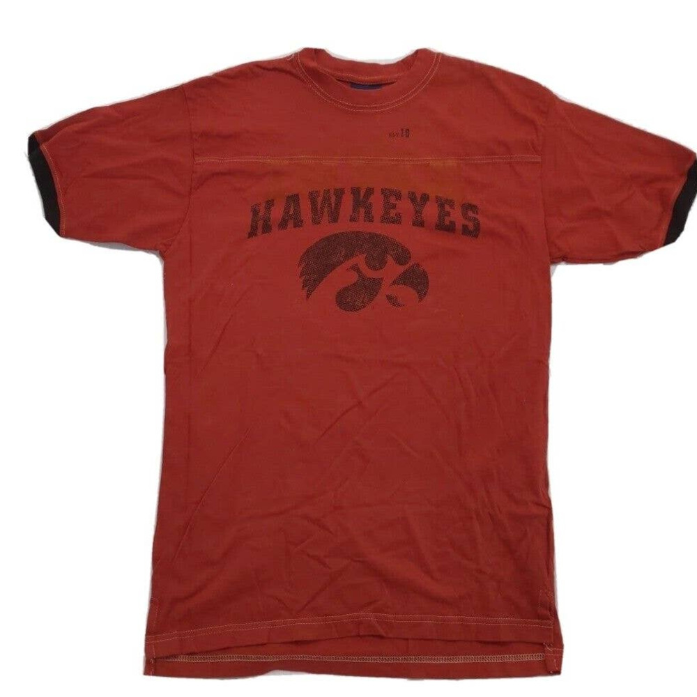 Vintage Iowa Hawkeyes College T Shirt Men's Medium Red